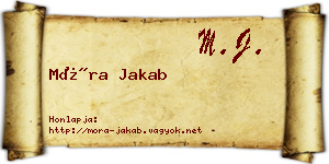 Móra Jakab névjegykártya